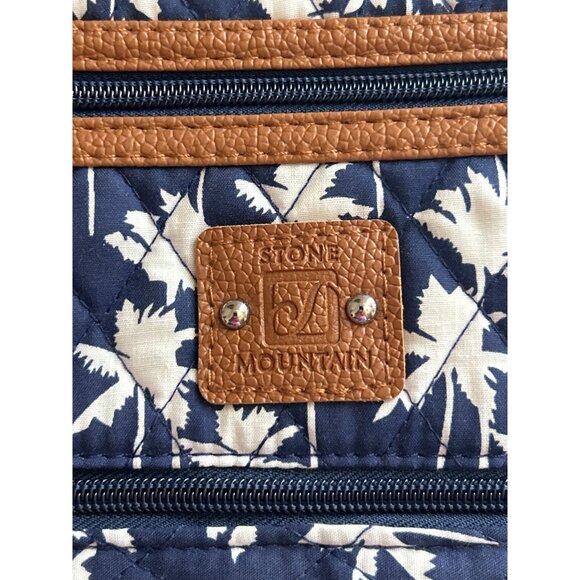 Stone Mountain Quilted Crossbody Bag With Floral Palm Print & Faux Leather Trim - Picture 5 of 10